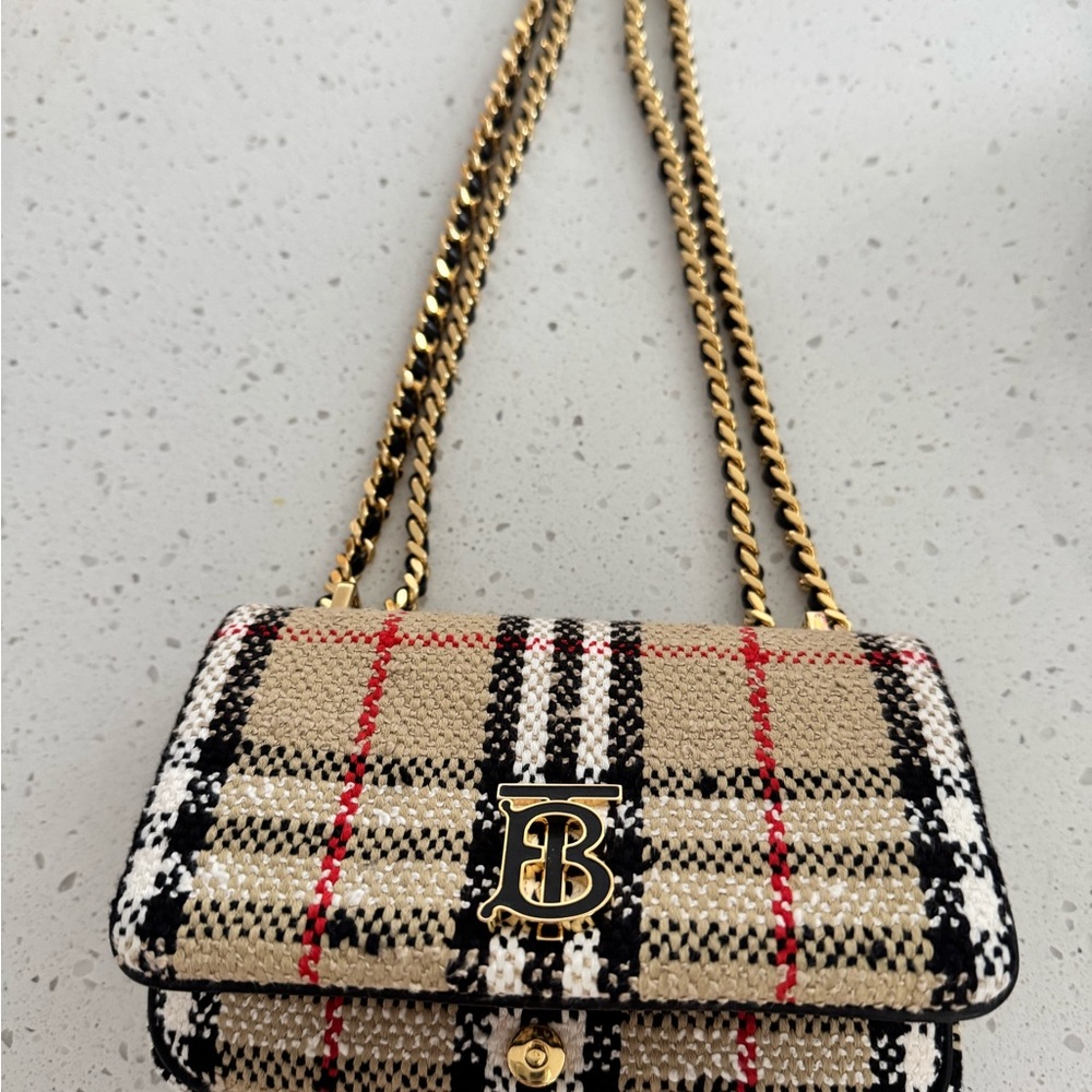Burberry Beige and Black Plaid Crossbody Bag - Picture 9 of 16